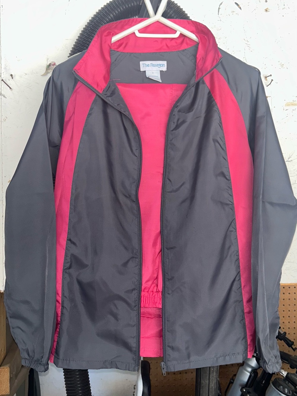 PARAGON Gray and Hot Pink Nylon Jacket